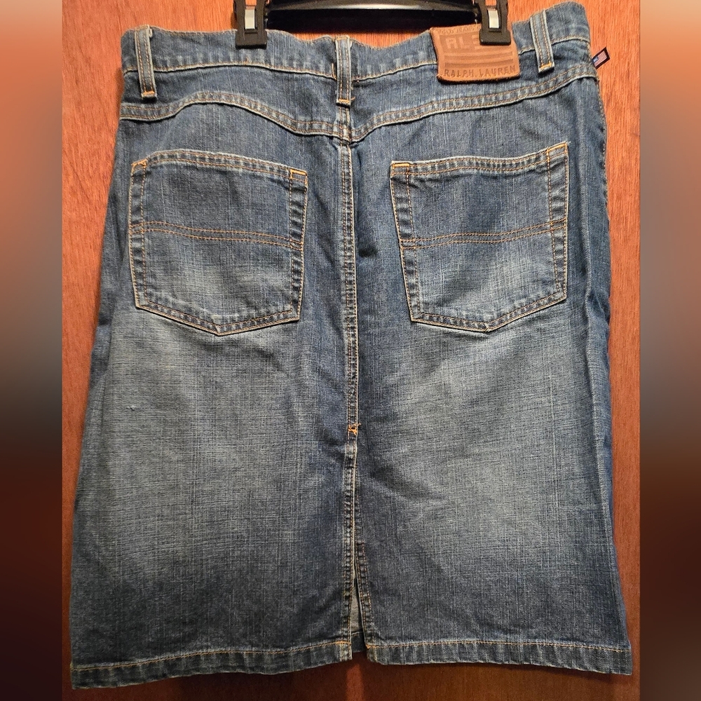 Ralph Lauren Polo Jeans Co. Blue Denim Skirt sz8 - Picture 4 of 8